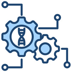 Gene Function Blue Icon