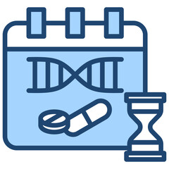 Gene Therapy Trial Blue Icon