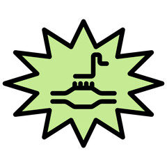 Gene Knockout Outline Color Icon