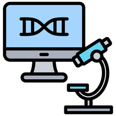 Gene Augmentation Outline Color Icon