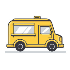 Logo of food truck vector style simple design