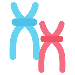 Homologous Recombination Flat Icon