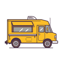 Logo of food truck vector style simple design