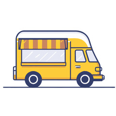 Logo of food truck vector style simple design