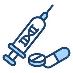 Gene Therapy Blue Icon