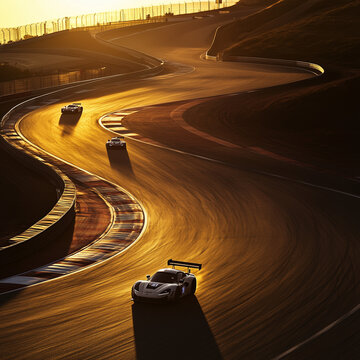 Golden Hour at the Racetrack