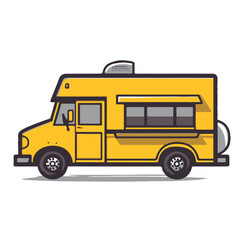 Logo of food truck vector style simple design