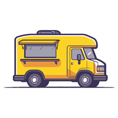 Logo of food truck vector style simple design