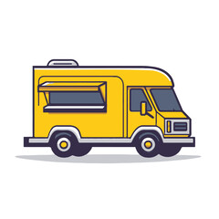 Logo of food truck vector style simple design