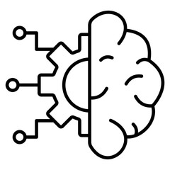 Machine Learning Outline Icon