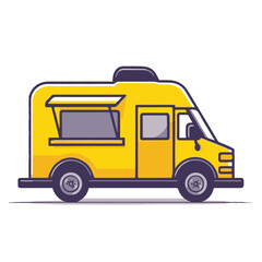 Logo of food truck vector style simple design