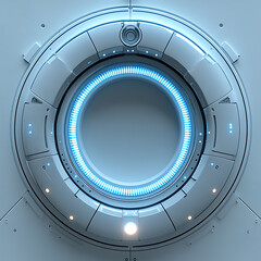 Circular interface glowing futuristic tech high resolution hd picture