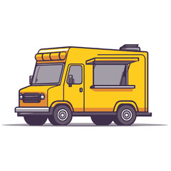 Logo of food truck vector style simple design