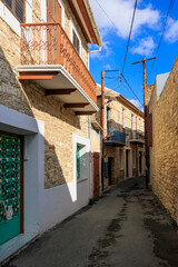 Street view in November in the artisan village of Lefkara in the mountains, Cyprus, Greece, Lefkara, 19.11.2024