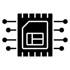 Embedded Sim Glyph Icon
