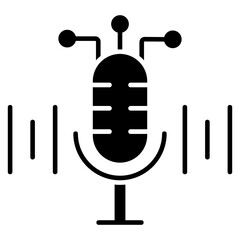 Speech Recognition Glyph Icon
