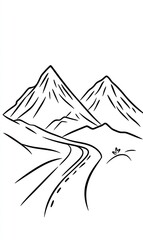 Winding Road Through Majestic Mountain Peaks