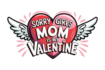 Happy Valentines Day handwritten lettering design and 3D hearts