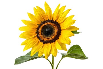Obraz premium a sunflower isolated on white background