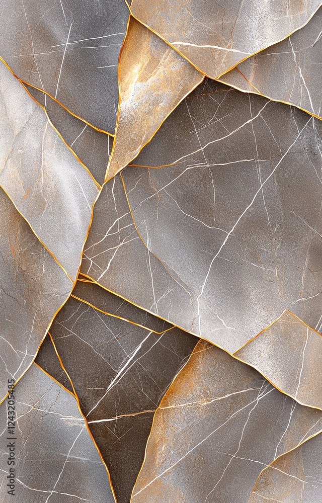 Poster a close-up view of layered, translucent stone with intricate patterns and textures
