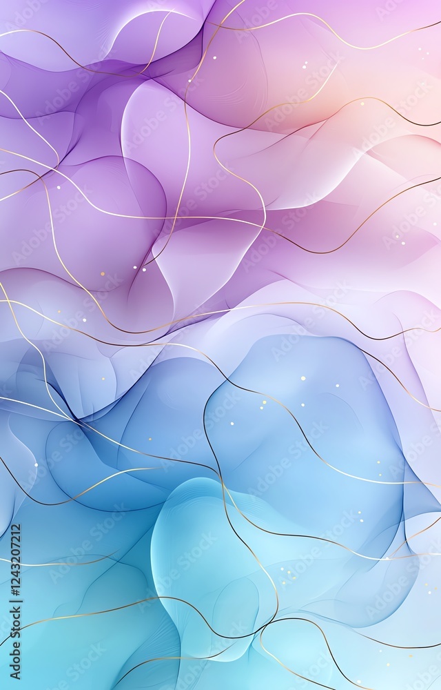 Poster a mesmerizing blend of soft colors creates a whimsical abstract background