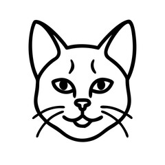 A bold and dynamic cat logo with geometric shapes, representing agility, mystery, and feline grace.