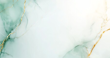 Fototapeta premium A soothing abstract background featuring soft green and gold marble textures. Ideal for creative projects, websites, or presentations needing a touch of elegance and tranquility.