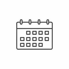 A minimalistic vector illustration of a calendar highlighting important dates in a modern design style for organizational purposes