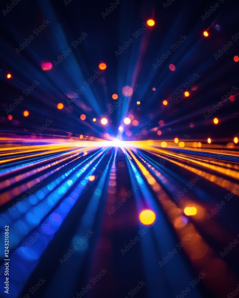 Aufkleber vibrant abstract digital background showcasing colorful light beams and dynamic motion effects in a 