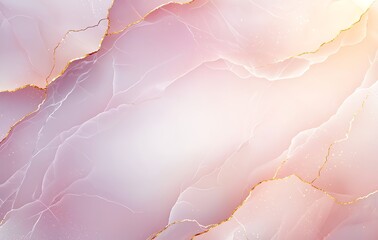 Obraz premium A stunning abstract background featuring soft pink and gold veined marble. This elegant texture can be used for modern design projects, invitations, and presentations.
