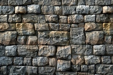 Obraz premium Image of Old ancient gray stone wall. Texture for background usage