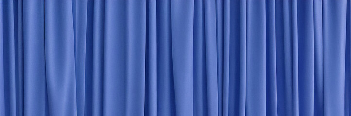 Obraz premium Luxurious blue velvet theater curtain backdrop perfect for stage performances, cinema screens, award ceremonies, and elegant event presentations