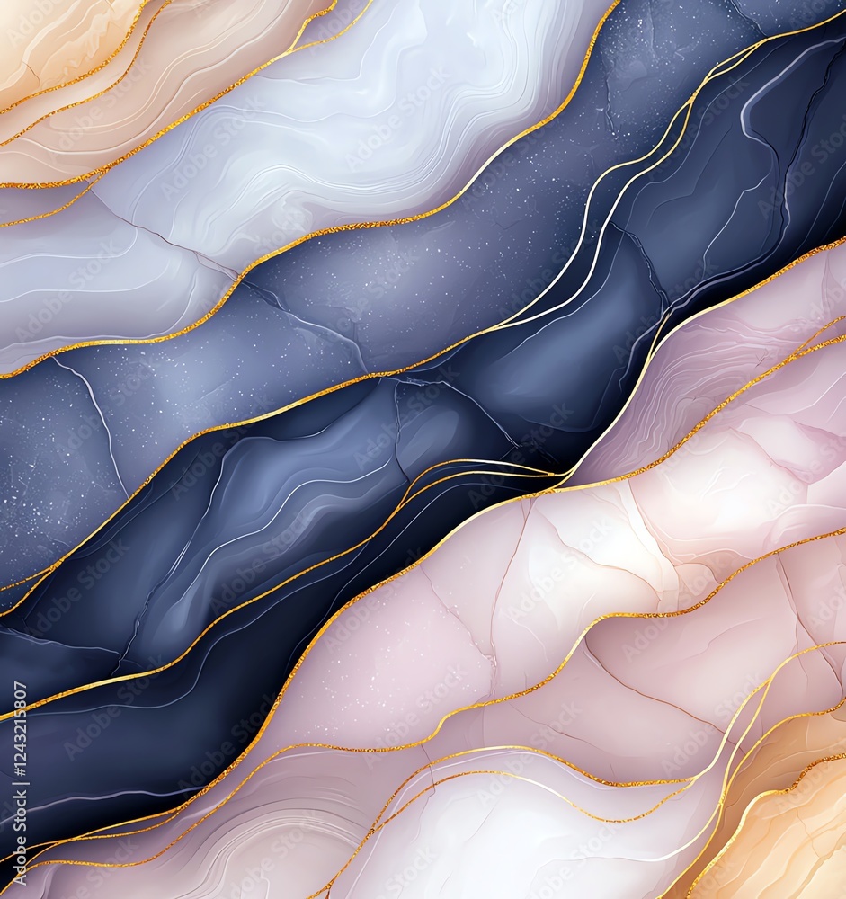 Poster an abstract background featuring smooth, flowing waves of color in pastel shades and deep tones, hig
