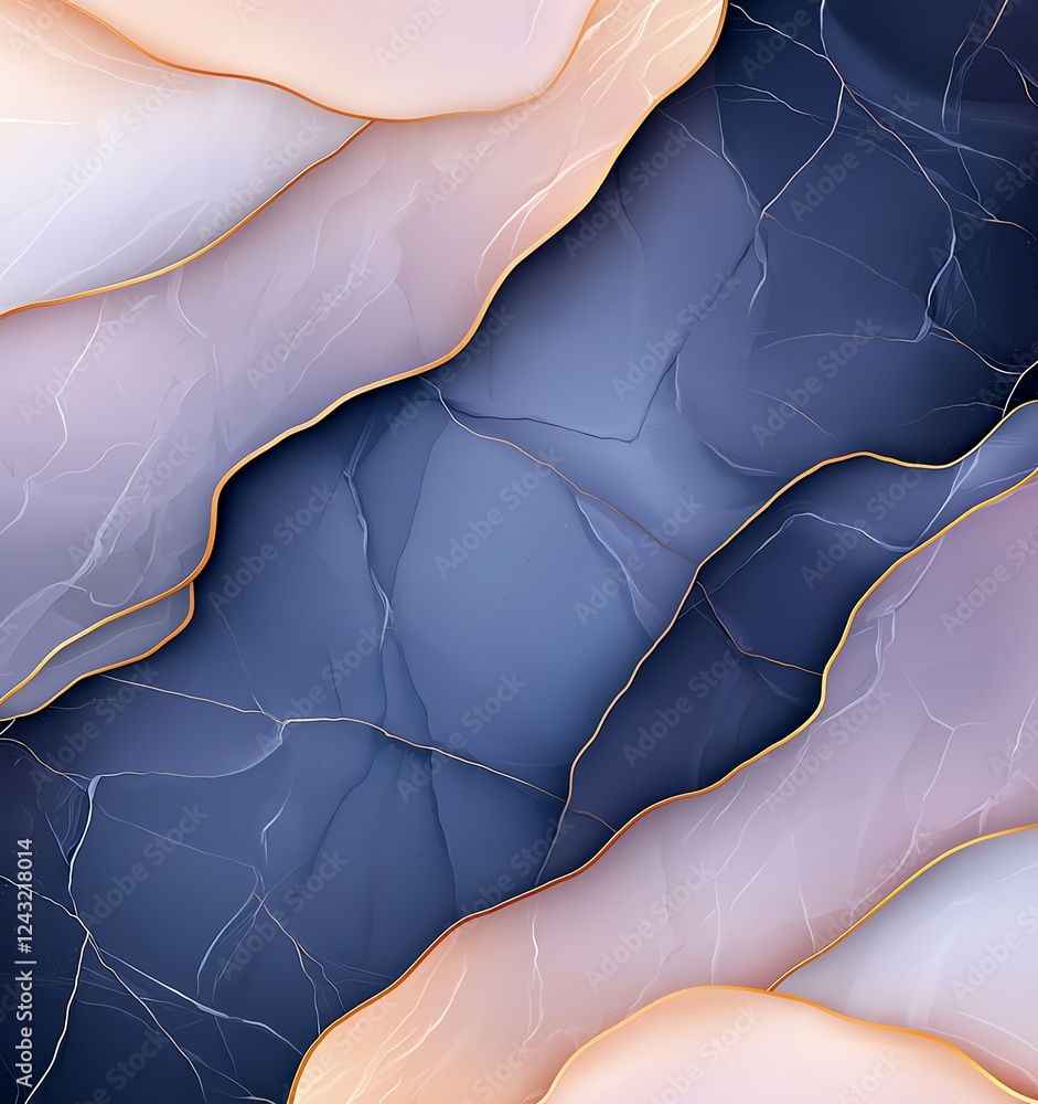 Poster an abstract design featuring smooth, wavy layers in soft pastel hues, seamlessly blending into a dar