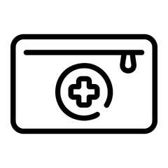 first aid kit line icon