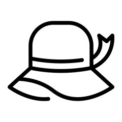 sun hat line icon