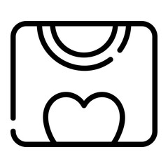 tshirt line icon