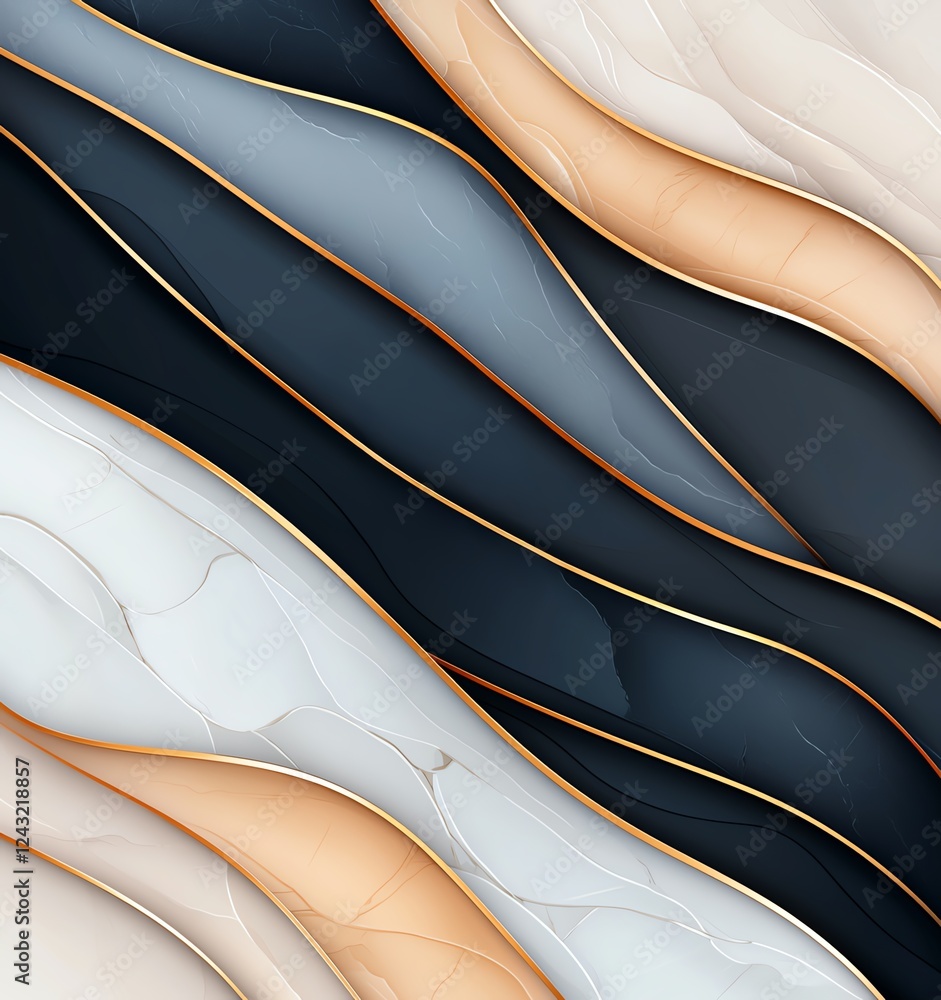 Aufkleber an abstract wave design featuring soft color gradients and elegant curves, perfect for backgrounds, 