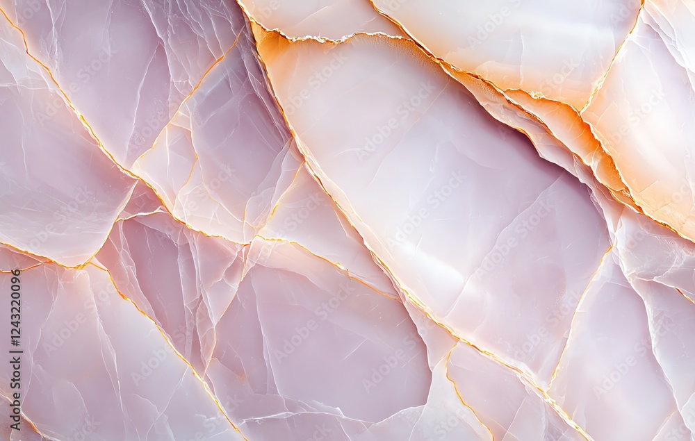Aufkleber an elegant close-up of pink agate stone, showcasing its translucent layers and intricate patterns. p