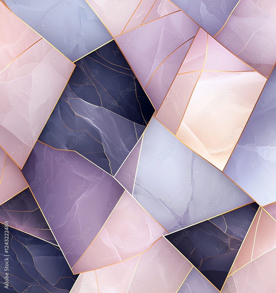 Poster beautiful abstract pattern features soft pastel colors with elegant geometric shapes