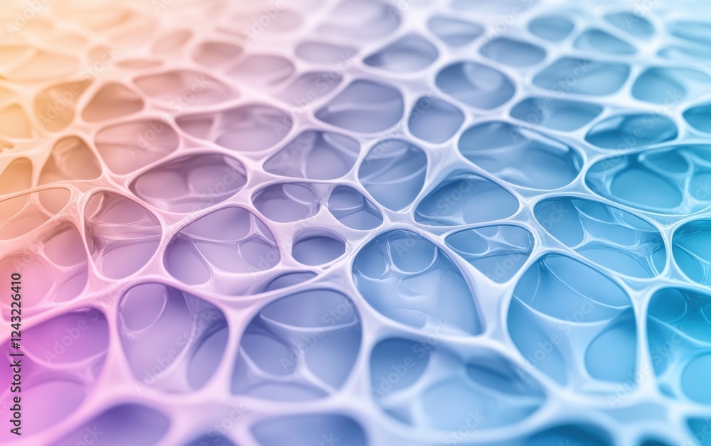 Poster a visually stunning abstract design of an artificial neural network