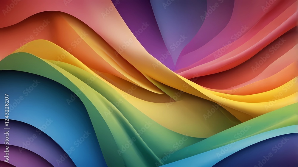 Poster abstract rainbow colorful background with gradient mash color.