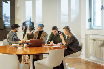 Businesspeople on a meeting in the office