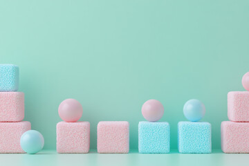 A scene for product display with square boxes