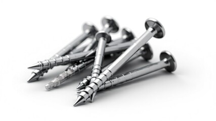 Metal Nail Stack 3D Render - High Resolution