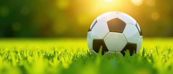 Football on Grass - Sunny Day Sport Photo