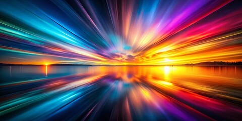 Abstract Colorful Gradient Stripes Background - Low Light Photography Stock Photo