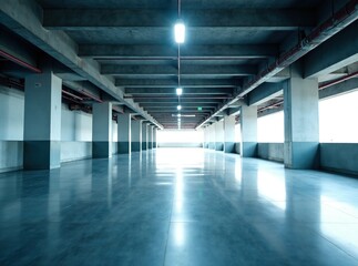 Empty Parking Garage - Modern Architecture Photography