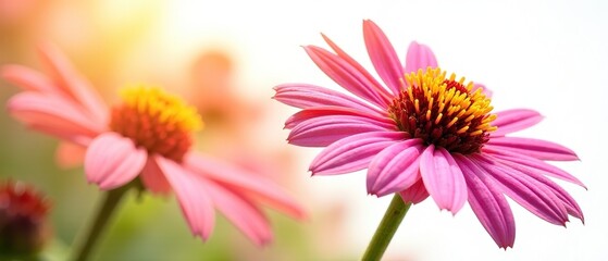 Obraz premium Echinacea Blossom: Radiant Summer Blooms
