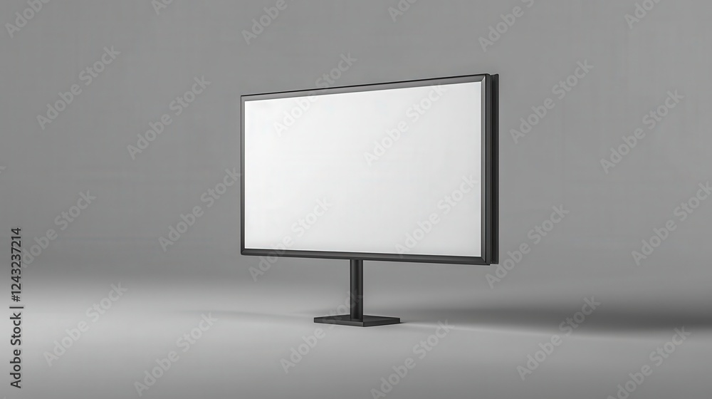 Poster blank signage display mockup for creative projects and advertising use with a minimalistic design on